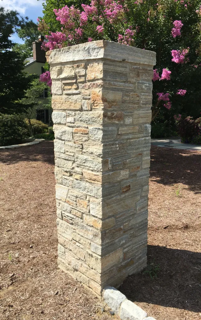 WildWorks tall stone chimney